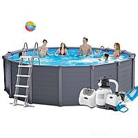Каркасный бассейн Intex 26384 - 10, 478 х 124 см (5 г/ч, 6 000 л/ч, набор, лестница, тент, подстилка)