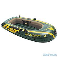 Двухместная надувная лодка Intex 68346 Seahawk 2, 236 х 114 х 41 см