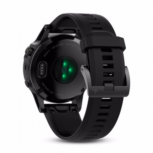Смарт-часы Garmin Smart Watch Fenix 5 Sapphire - Slate grey with black band(172053) - фото 2 - id-p67980445
