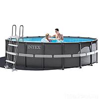 Каркасный бассейн Intex 26326 - 1, 488 x 122 см (лестница, тент, подстилка)