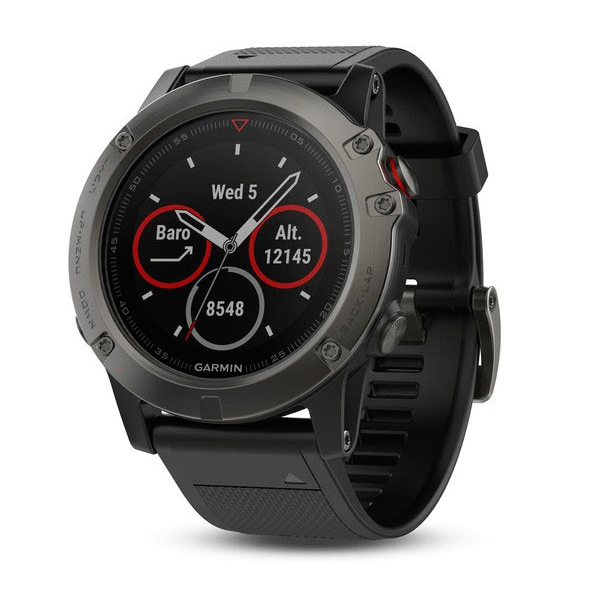 Смарт-часы Garmin Smart Watch Fenix 5X Sapphire 166915 (Slate grey with black band)
