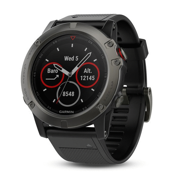 Смарт-часы Garmin Smart Watch Fenix 5X Sapphire 166915 (Slate grey with black band) - фото 1 - id-p67980447