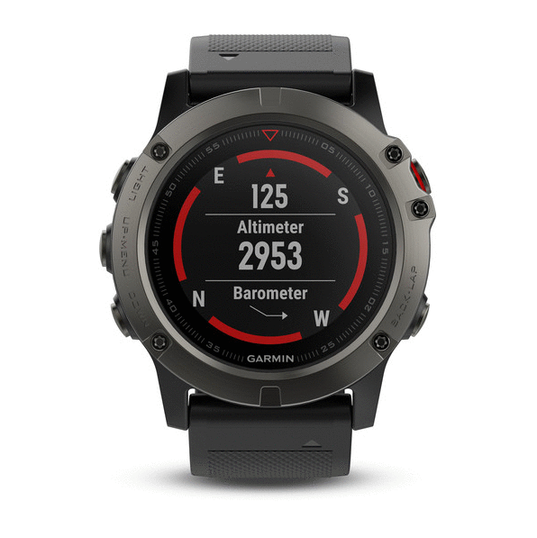 Смарт-часы Garmin Smart Watch Fenix 5X Sapphire 166915 (Slate grey with black band) - фото 2 - id-p67980447