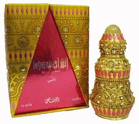 Арабские масляные духи RASASI INSHERAH gold / ИНШЕРА  золотой, 15 мл.