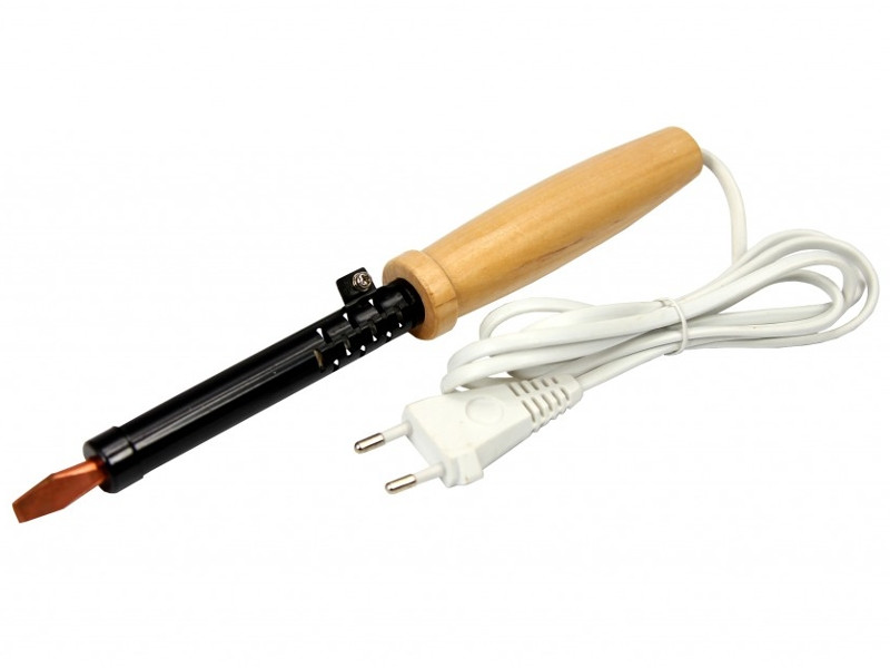 Паяльник электрический 40W,220V, тип ПД65, деревянная ручка - фото 1 - id-p72851841