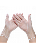 Перчатки виниловые неопудренные упаковка 100 шт, размер S