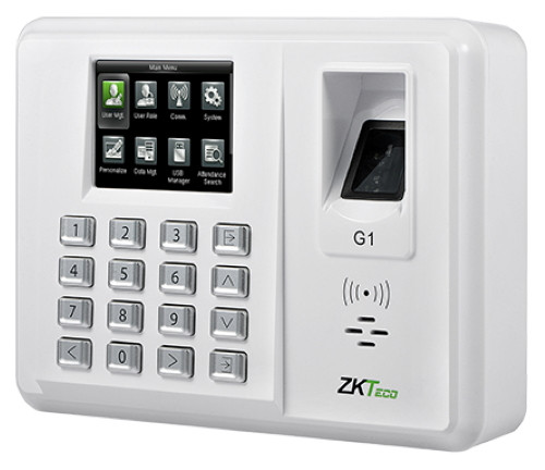 G1 - Терминал учёта рабочего времени с доступом по отпечатку пальца и RFID-картам (опция).