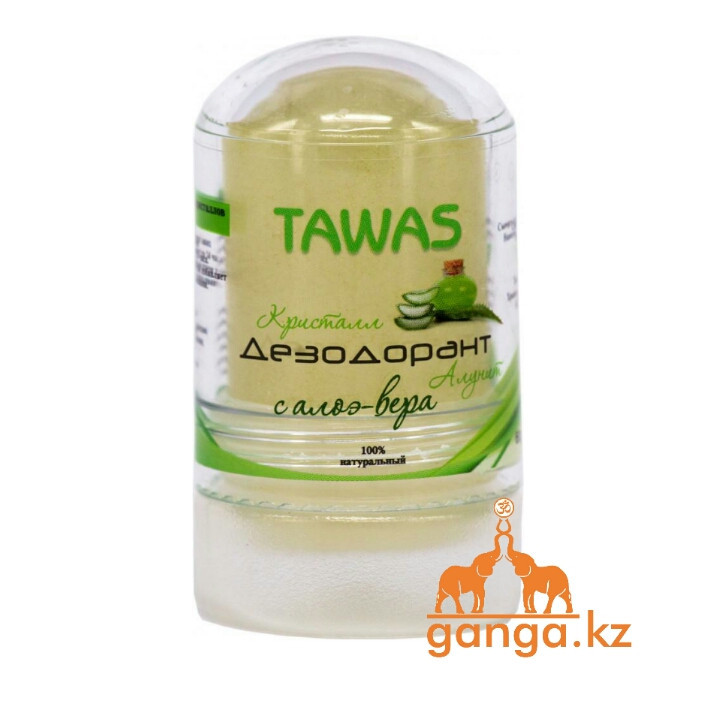 Алунит Натуральный Дезодорант с Алоэ Вера (TAWAS), 60 гр