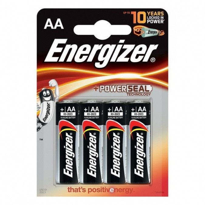 Элемент питания LR6 AA Energizer POWER Alkaline 4 штуки в блистере