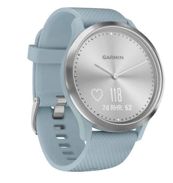 Смарт-часы Garmin vivomove HR Sport Silicone (215347) Silver with Seafoam - фото 3 - id-p67980457