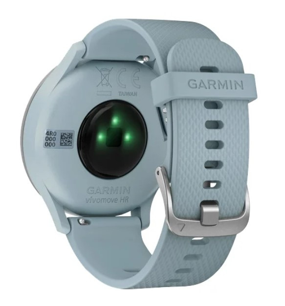 Смарт-часы Garmin vivomove HR Sport Silicone (215347) Silver with Seafoam - фото 4 - id-p67980457
