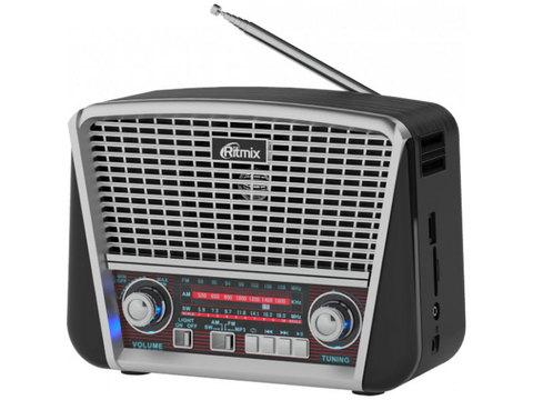 Радиоприемник в стиле ретро с фонариком Ritmix RPR-050 {FM, USB, microSD, AUX, MP3, WMA} (Золотистый) - фото 4 - id-p74317622