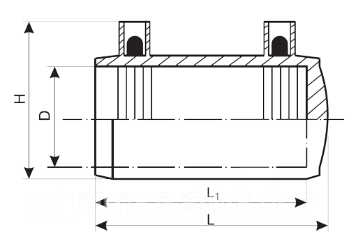 Заглушка ПЭ100 DN 90 электросварная SDR11; L- 153мм ГазФасон - фото 2 - id-p74343070