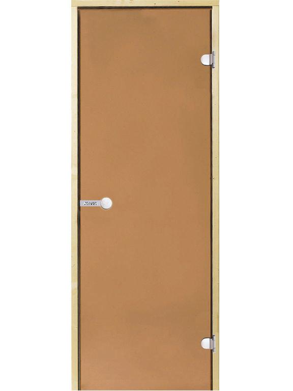 Дверь Harvia STG 7х19 для бани Эконом (Короб-сосна, Стекло-бронза, Ручка-магнит) - фото 2 - id-p74061381