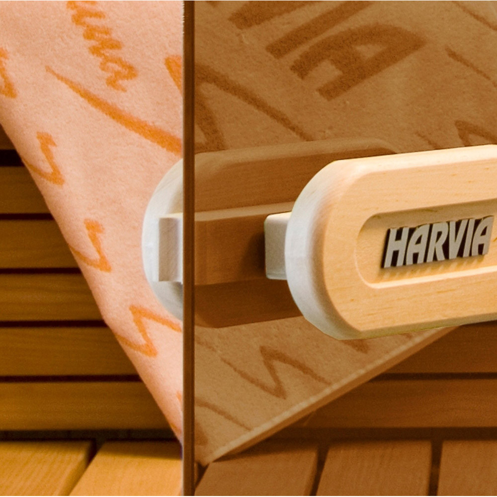 Дверь Harvia STG 7х19 для бани (Короб-сосна, Стекло-бронза, Ручка-защёлка) - фото 3 - id-p74349793