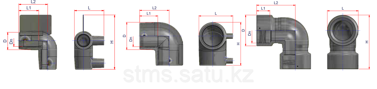 Отвод электросварной DN 75; ПЭ100; SDR11/PN16; 12EGEM075 ELOFIT - фото 2 - id-p74399194