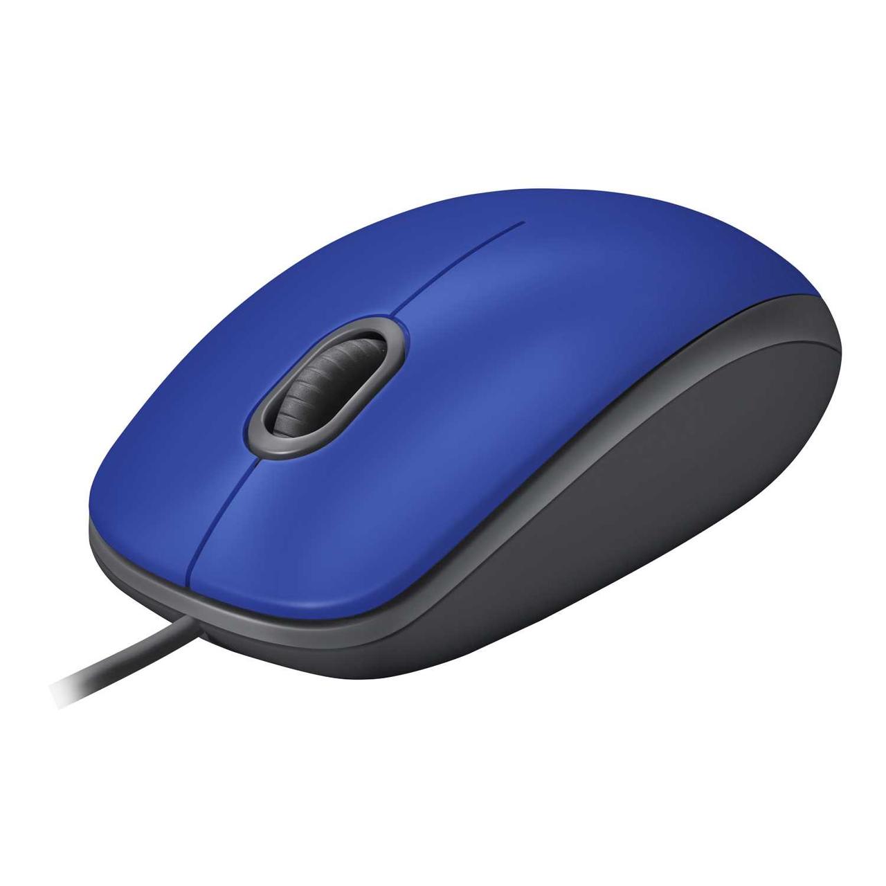 Logitech 910-005488 M110 Silent (M110s) Мышь проводная Blue (синяя, бесшумная, оптическая, 1000dpi, USB, 1.8м)
