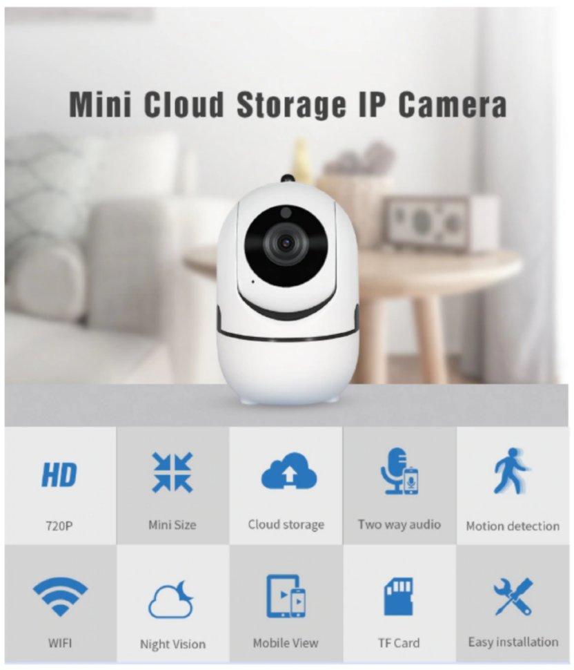 Беспроводная поворотная 1.0MP WIFI камера с возможностью записи видео в облако, BW Y4A-ZA - фото 8 - id-p74411608