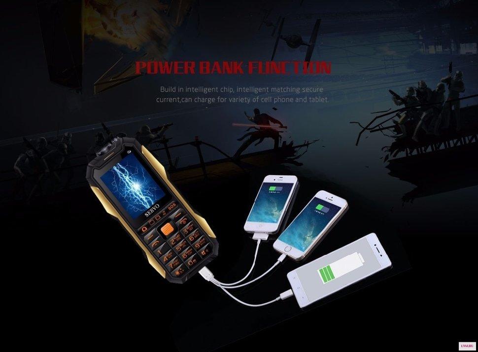 Телефон на 3 сим карты с TV, фонариком, лазерной указкой, аккумулятором на 4000 мАч с функцией Power Bank - фото 5 - id-p74418123