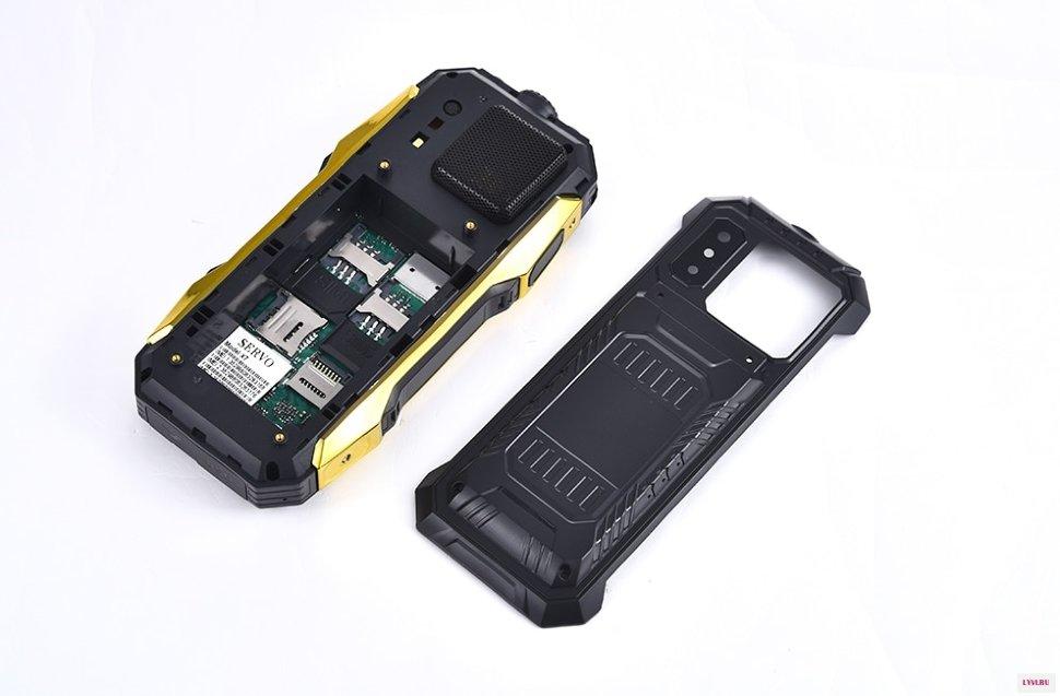 Телефон на 3 сим карты с TV, фонариком, лазерной указкой, аккумулятором на 4000 мАч с функцией Power Bank - фото 9 - id-p74418123