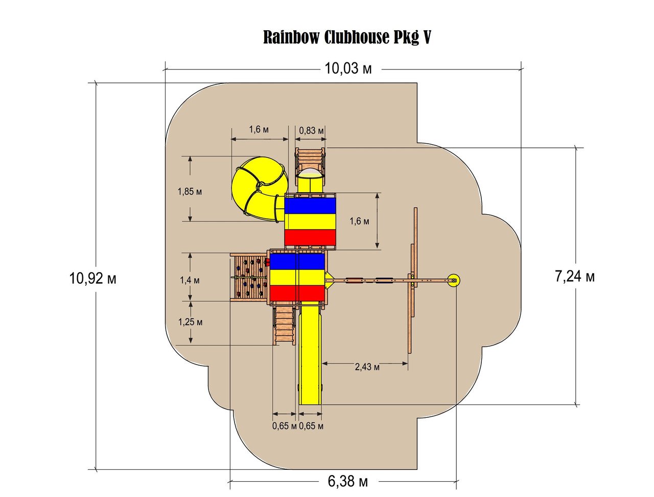 Рейнбоу Клубхаус ДК, Спиральная Горка (Rainbow Clubhouse Pkg V) - фото 5 - id-p7569272