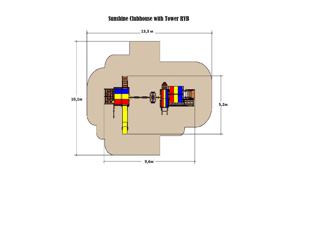 Саншайн Клубхаус с Башней Тент (Sunshine Clubhouse with Tower RYB) - фото 4 - id-p7569378