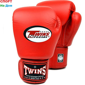 Перчатки для бокса и единоборств Twins 10-OZ кожа (цвет красный)