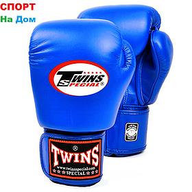 Перчатки для бокса и единоборств Twins 10-OZ кожа (цвет синий)