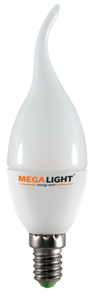 Лампа LED C37 Свеча на ветру MEGALIGHT