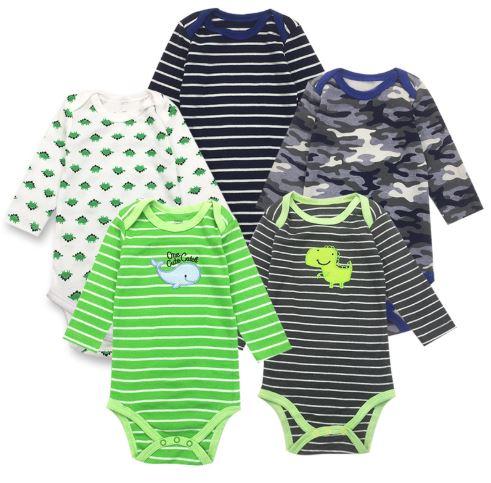 Боди с длинным рукавом, 5шт, Carters, для мальчика, 18-24 мес