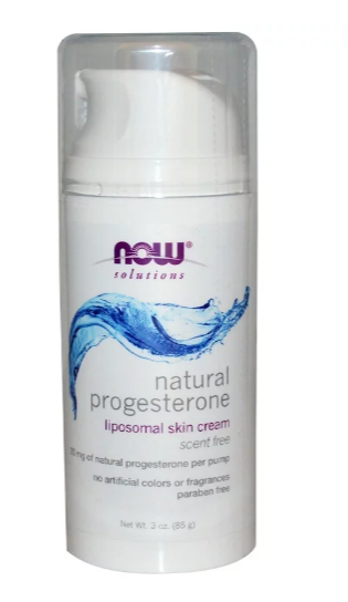Now Foods, Натуральный прогестерон, липосомный крем для кожи, без запаха, 85 г