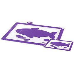 Набор разделочных досок 2 шт. Рыбы фиолетовый (Mastrad, Франция)