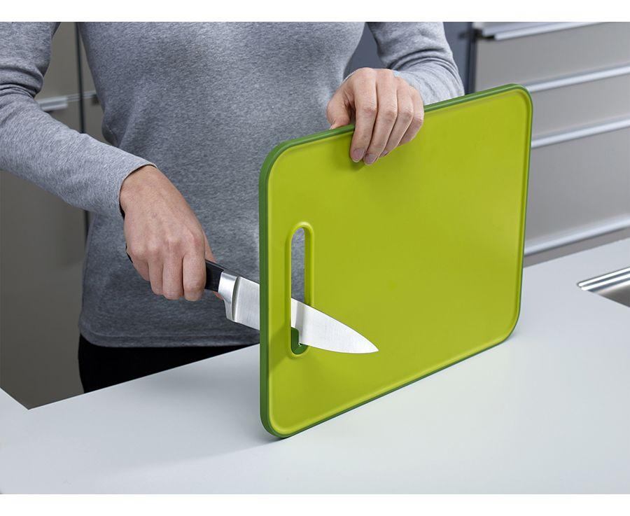 Доска с точилкой для ножей Slice&Sharpen™ Large зеленая (Joseph Joseph, Англия)