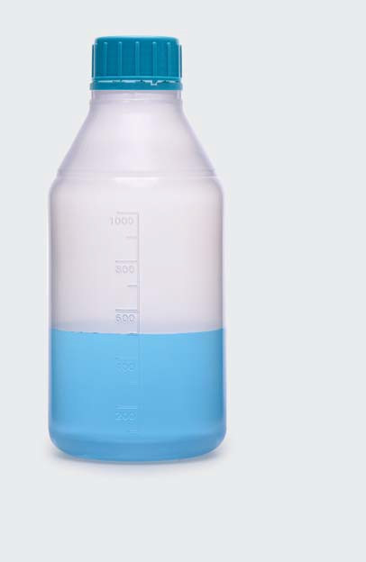 Бутыль широкогорлая полипропиленовая, V-100 мл, с винт.крышкой GL45 (PP) (ISOLAB)