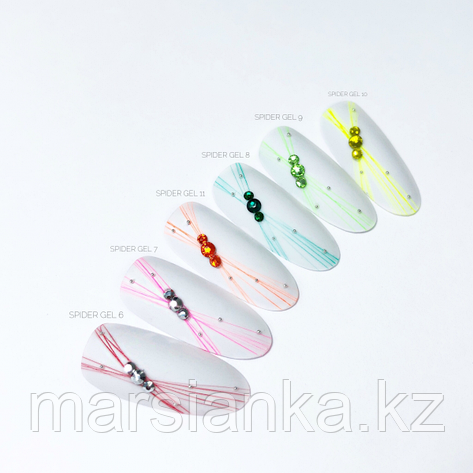 Гель-краска Lunail паутинка "Spider gel 8" зеленая 5мл, фото 2