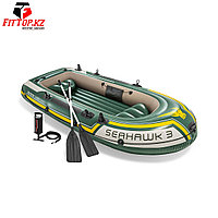 Лодка надувная Intex 68380NP Seahawk 3, Зеленый (Intex68347)