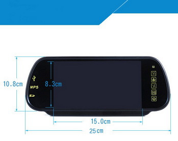 Зеркало заднего вида 7 монитор + USB + SD + Bluetooth с поддержкой камеры заднего вида, модель TS-837P5+BT - фото 3 - id-p74455891
