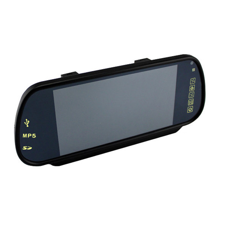 Зеркало заднего вида 7 монитор + USB + SD + Bluetooth с поддержкой камеры заднего вида, модель TS-837P5+BT - фото 4 - id-p74455891