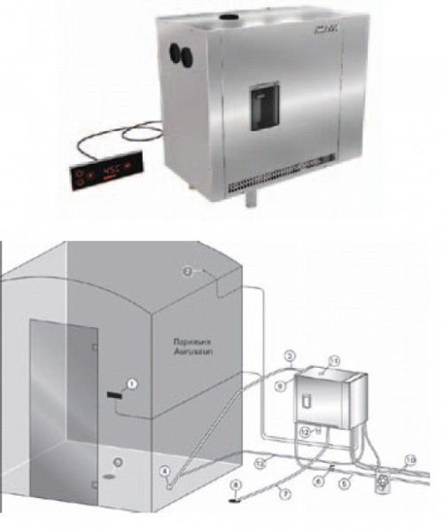Парогенератор Harvia Helix HGP22 c автоматической промывкой для Паровой (Мощность 21,6 кВт, объем 12-24 м3) - фото 8 - id-p74456095