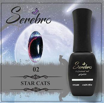 Гель лак Serebro Star cats №02, 11мл