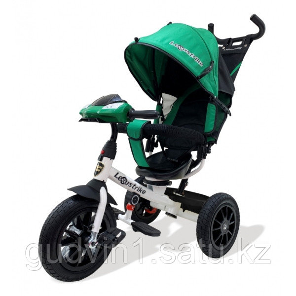Велосипед 3-х колесный Lexus Trike с музыкальной панелью, белый/зеленый 01-12582