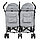 Коляска для двойни BamBola Pallino HP-306S Серый/Ментол, фото 3