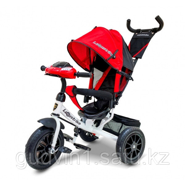 Велосипед 3-х колесный Lexus Trike с музыкальной панелью, красный/белый 01-12578
