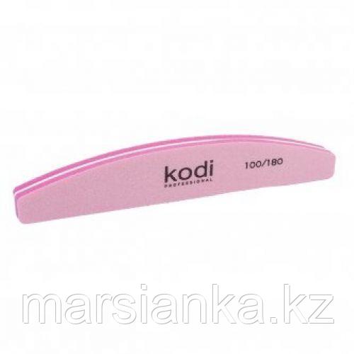 Баф для ногтей Kodi 100/180 "полумесяц" розовый
