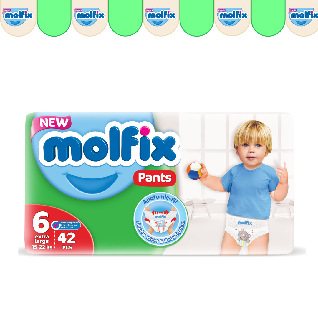 Трусики-подгузники Molfix №6 E.LARGE (15-22кг), 42 шт.
