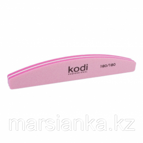 Баф для ногтей Kodi 180/180 "полумесяц" розовый