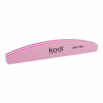 Баф для ногтей Kodi 180/180 "полумесяц" розовый