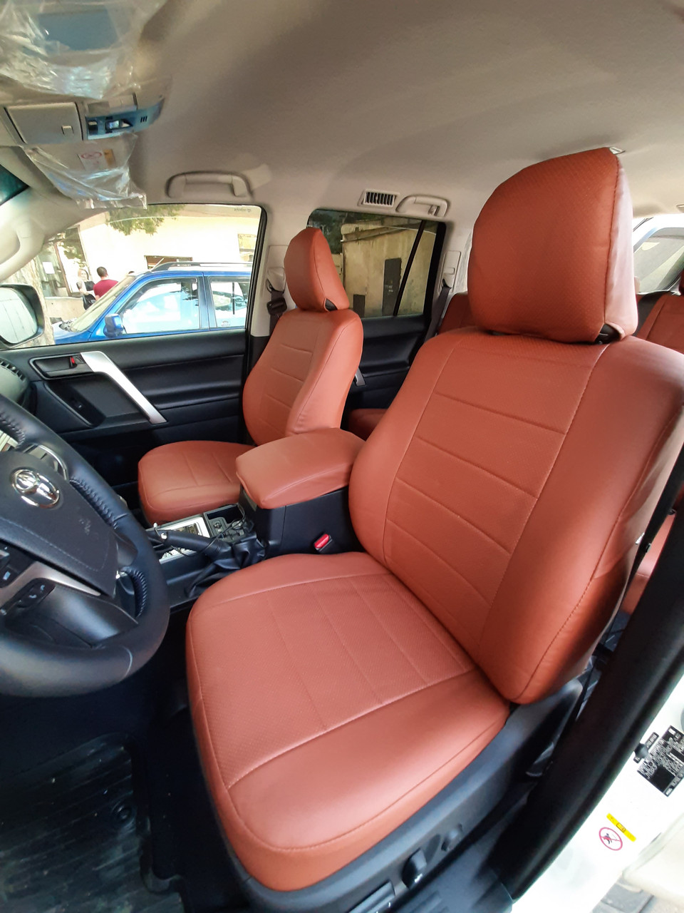 Чехлы для сиденья из экокожи для Toyota Landcruiser Prado 150 с 2018-н.в. - фото 4 - id-p74465656