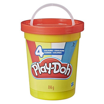 Набор пластилина Play-Doh в большой банке, голубой, 4 цвета