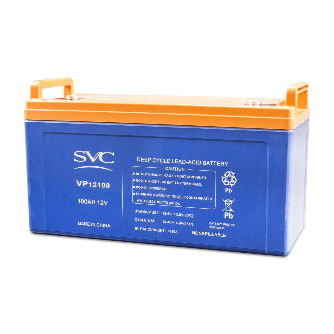 SVC VP12100 Батарея Свинцово-кислотная 12В 100 Ач Размер в мм.: 235*173*406